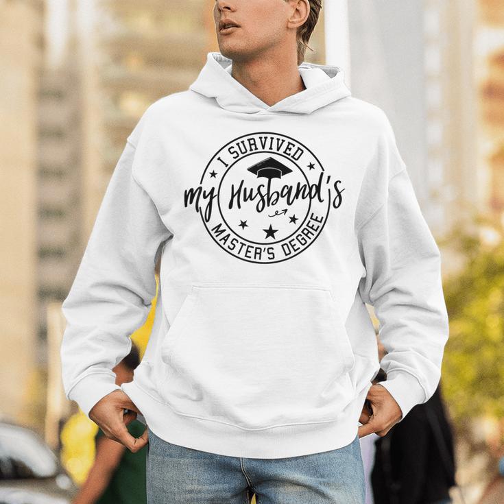 I Survived My Husband's Masters Degree Funny 2023 Graduation Unisex Hoodie