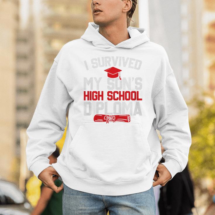 I Survived My Son's High School Diploma Graduation Premium Unisex Hoodie