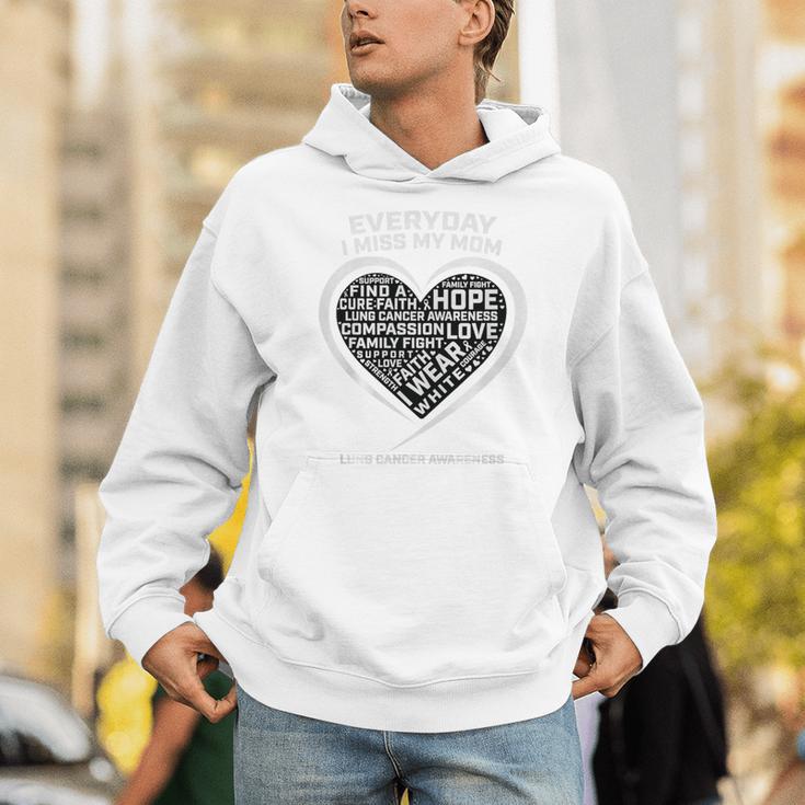 Wear In Memory Of I Miss My Mom Lung Cancer Awareness Premium Unisex Hoodie Wear In Memory Of I Miss My Mom Lung Cancer Awareness Premium Unisex Hoodie