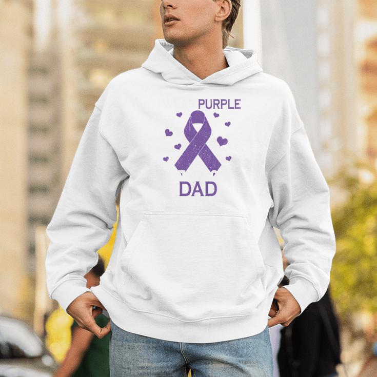 I Wear Purple In Memory Of Dad Pancreatic Cancer Awareness Unisex Hoodie I Wear Purple In Memory Of Dad Pancreatic Cancer Awareness Unisex Hoodie
