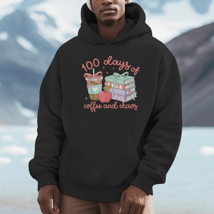 100 Days Of Coffee And Chaos Coquette Bow Book Apple Unisex Hoodie 100 Days Of Coffee And Chaos Coquette Bow Book Apple Unisex Hoodie