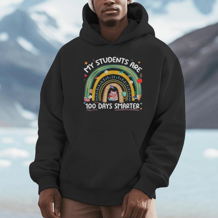 100th Day Of School Teachers Students Women Floral Books Unisex Hoodie