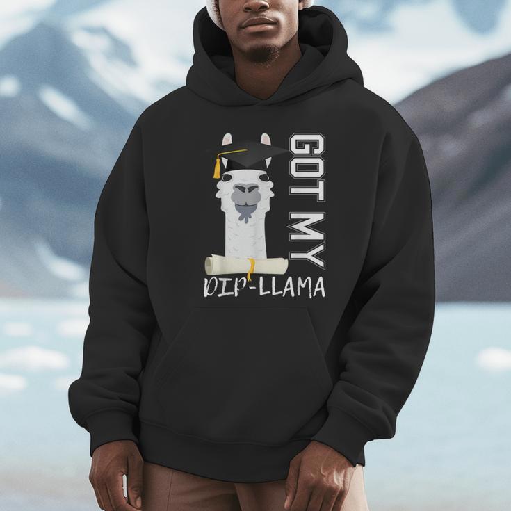 2022 Graduate Graduation For Him Her Got My Dip-Llama Unisex Hoodie