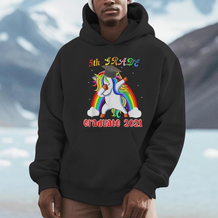 5th Grade Graduate Class 2021 Dabbing Unicorn Graduation Unisex Hoodie