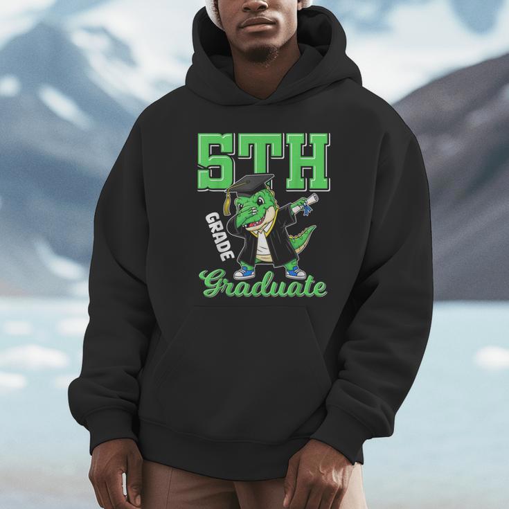 5th Grade Graduate Dinosaur Dab Graduation School Unisex Hoodie