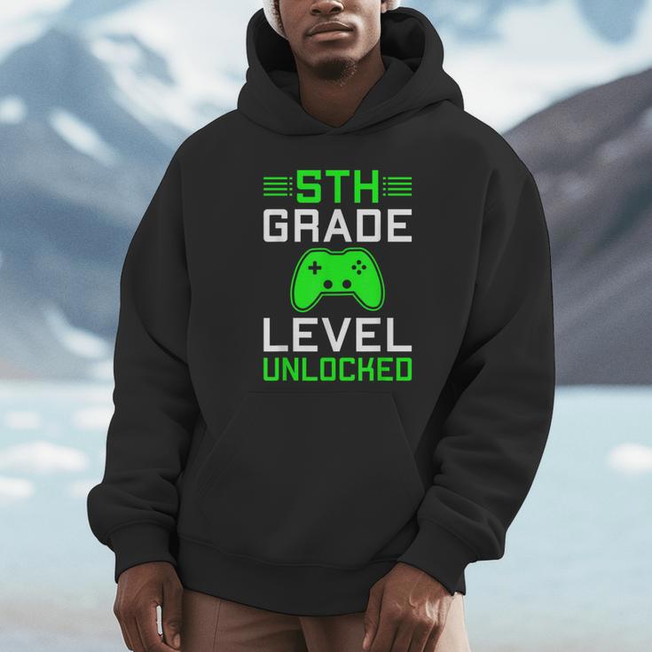 5th Grade Level Unlocked Back To School Gamer Graduation Unisex Hoodie