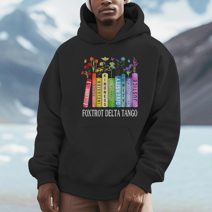 8647 Foxtrots Tangos Deltas Book Flower Resist Book Lovers Unisex Hoodie