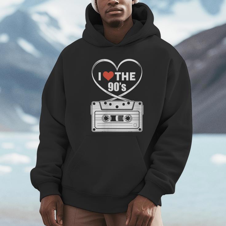90s Nostalgia Cassette Heart Retro I Love The 90s Unisex Hoodie