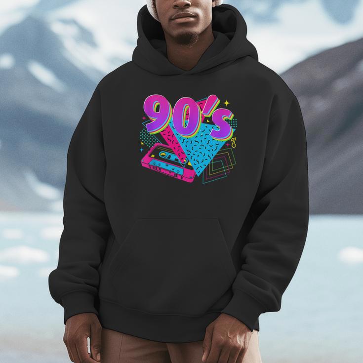 90's Vibe Retro Style Cassette Tape Nostalgia 1990s Party Unisex Hoodie