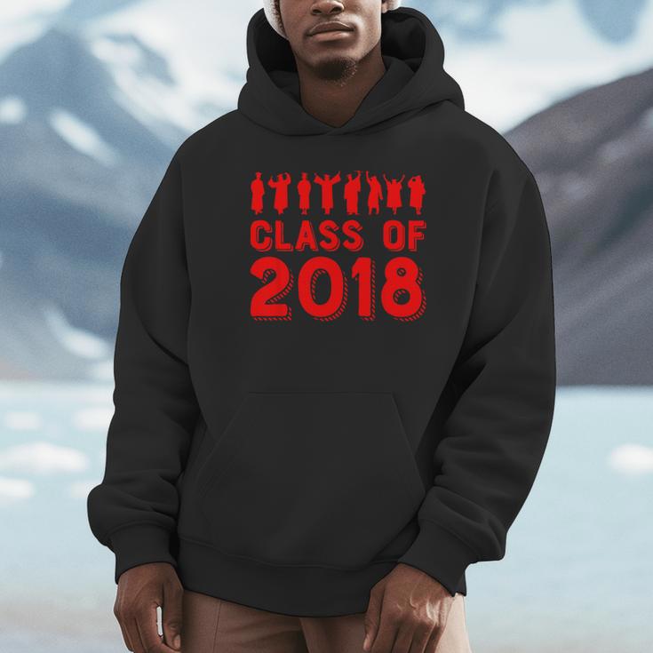 & Red Class Of 2018 Senior GraduationShirt Unisex Hoodie