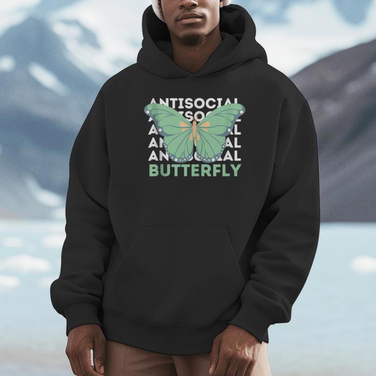 Anti-Social Introvert Butterfly Unisex Hoodie Anti-Social Introvert Butterfly Unisex Hoodie