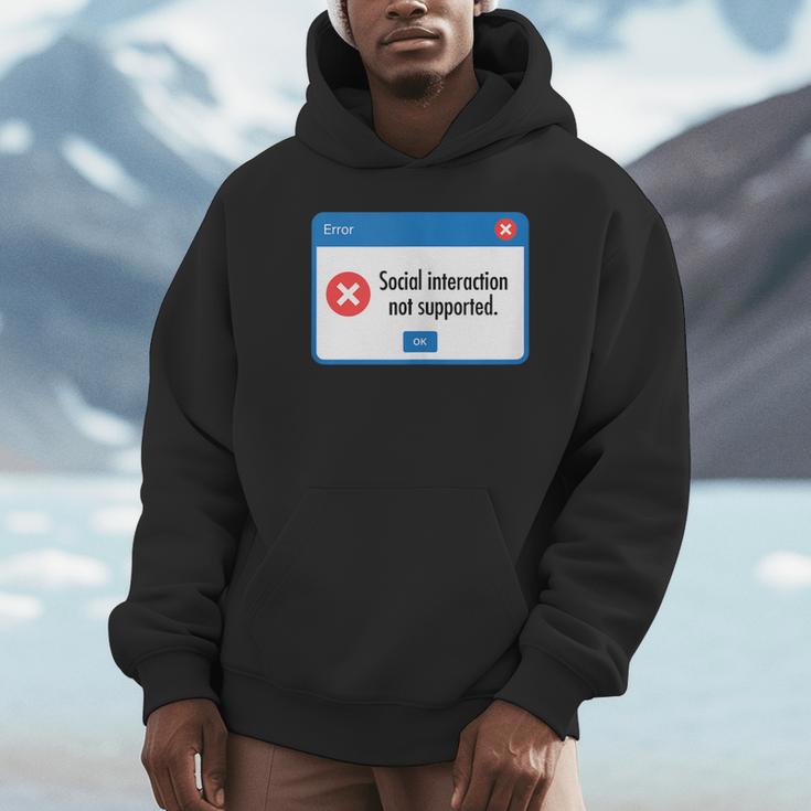 Anti Social Introvert Social Interaction Not Supported Unisex Hoodie Anti Social Introvert Social Interaction Not Supported Unisex Hoodie