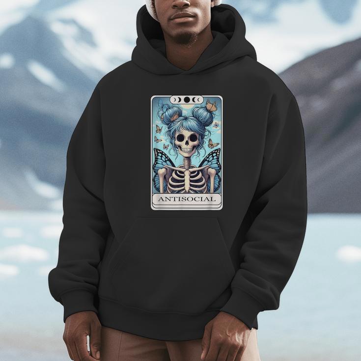 Antisocial Butterfly Tarot Card Introvert Women Stay Home Unisex Hoodie