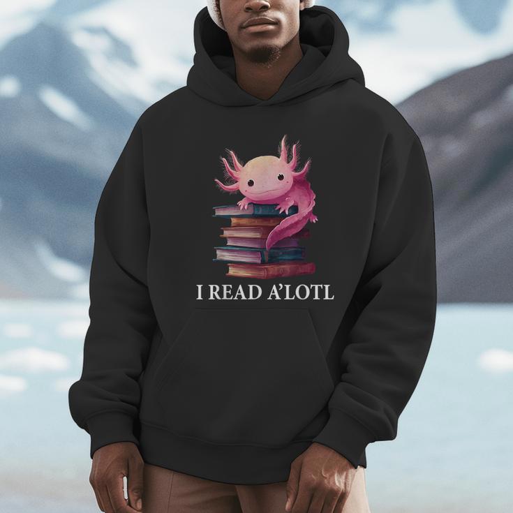 Axolotl Book Lover Librarian Reading Library Readers Unisex Hoodie