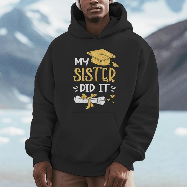 Back To School My Sister Did It Graduation Proud Sister Graduated Female X-Small Unisex Hoodie