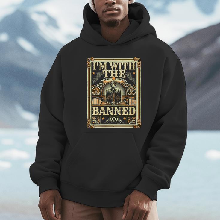 Banned Books Librarian Book Readers I m With The Banned Unisex Hoodie