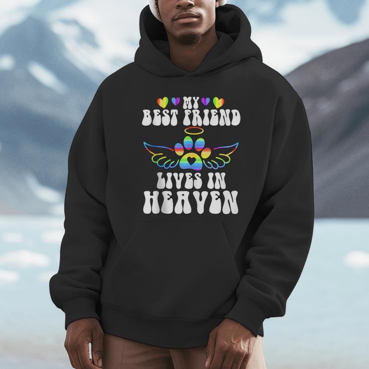 My Best Friend Lives In Heaven Pet Memorial In Memory Of Pet Unisex Hoodie