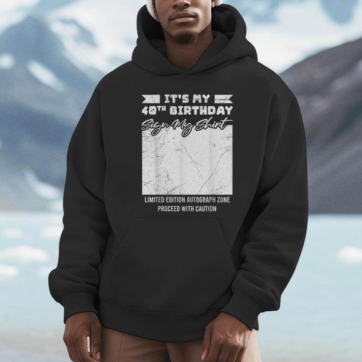 Birthday It's My 40th Birthday Guest Book Birthday Party Unisex Hoodie