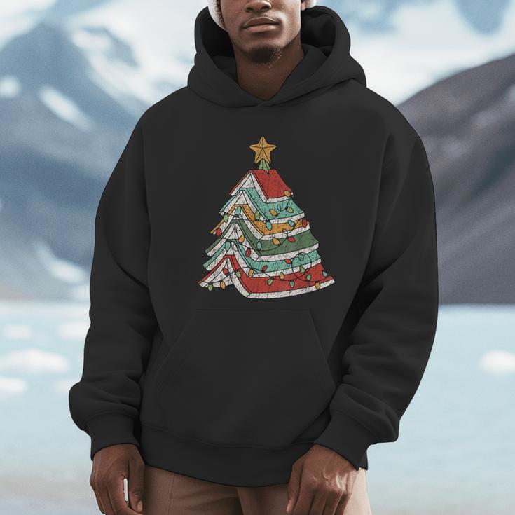 Book Christmas Tree For Librarians Book Lovers Unisex Hoodie