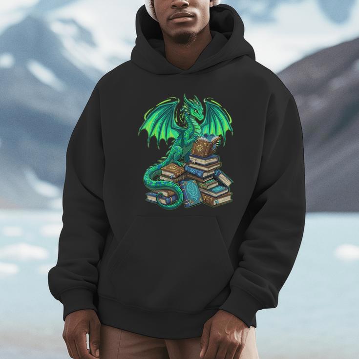 Book Dragon Reading Fantasy Unisex Hoodie