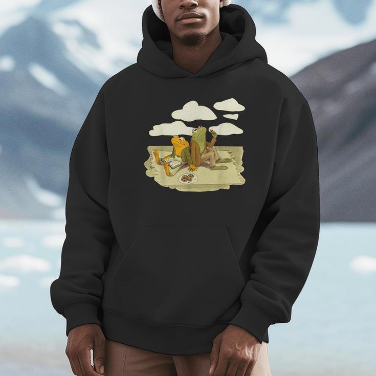 Book Frog Toad Vintage Book Frog Book Frog Reading Book Unisex Hoodie