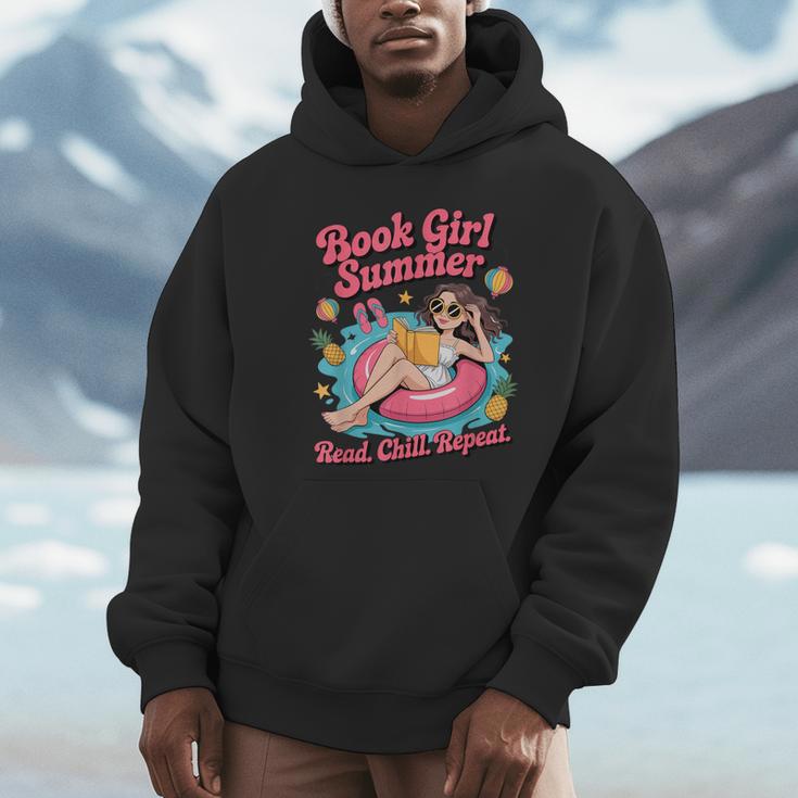 Book Girl Summer Beach Vacation Book Lover Unisex Hoodie