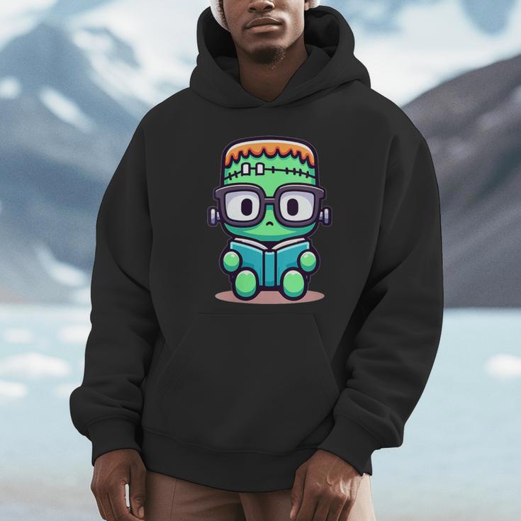 Book Lover Frankenstein's Monster With Reading Glasses Unisex Hoodie