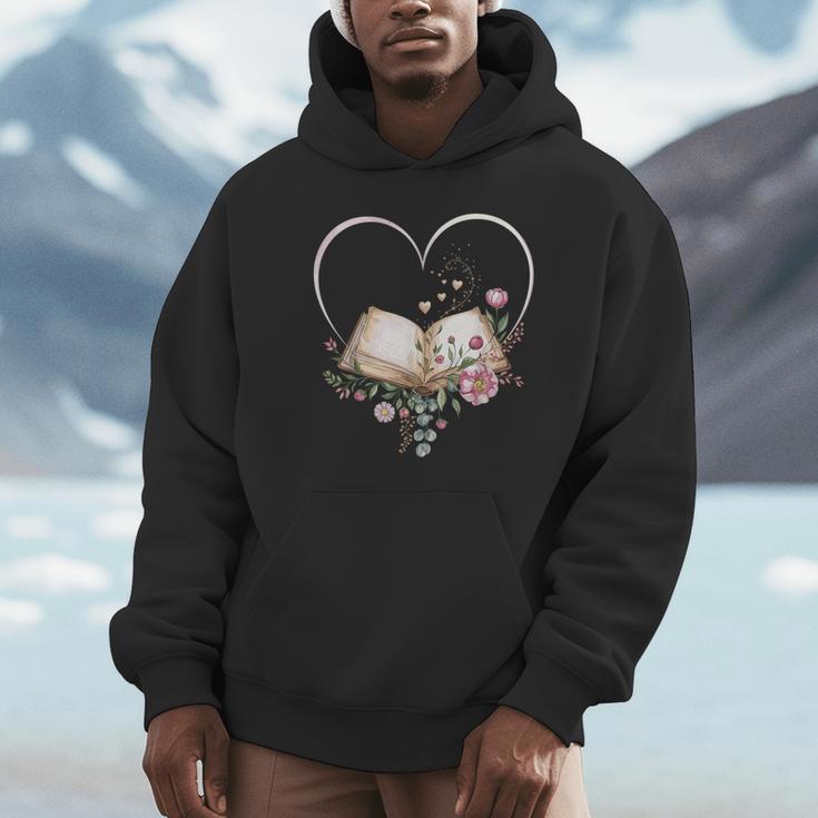 Book Lover Heart Shaped Reading Art Librarian Unisex Hoodie Book Lover Heart Shaped Reading Art Librarian Unisex Hoodie