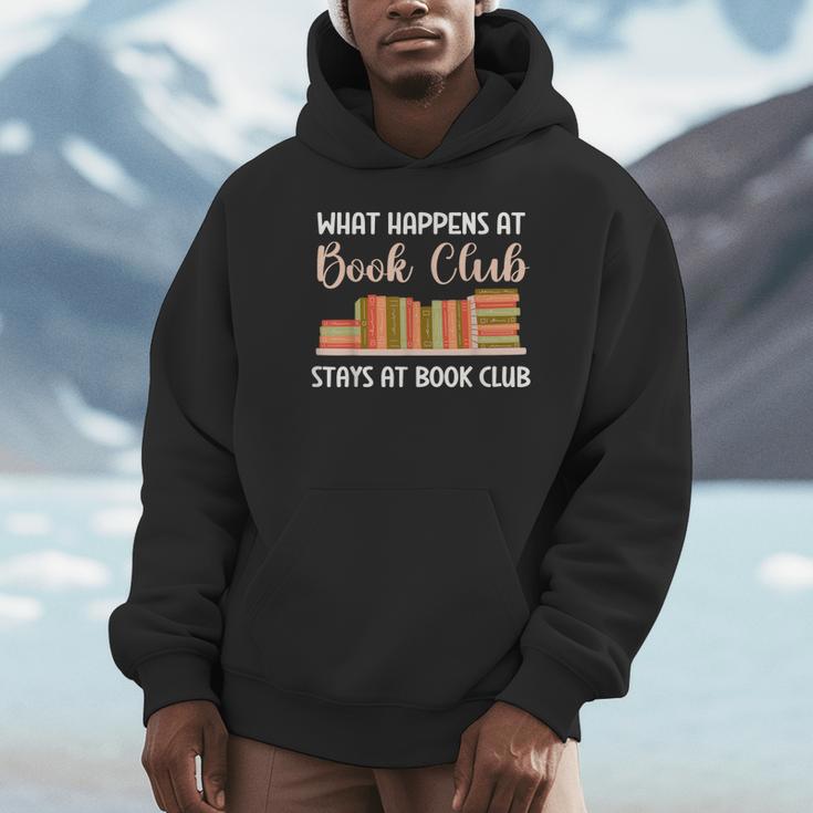 Book Lover Humor What Happens At Book Club Stays Unisex Hoodie Book Lover Humor What Happens At Book Club Stays Unisex Hoodie
