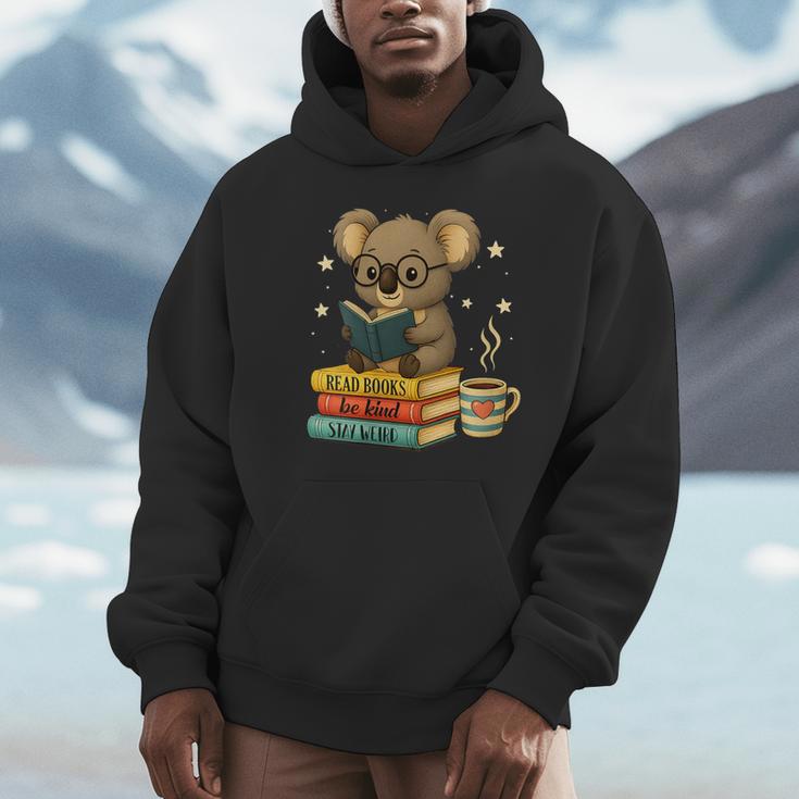 Book Lover Koala Reading Bookish Library Read Books Be Kind Unisex Hoodie