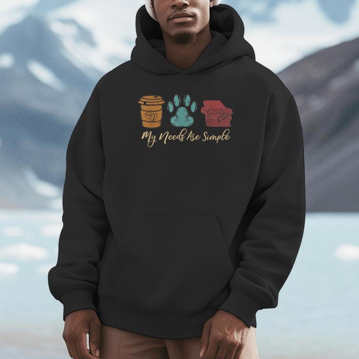 Book Lover Reader Coffee Dog Book My Needs Are Simple For Men Women Unisex Hoodie Book Lover Reader Coffee Dog Book My Needs Are Simple For Men Women Unisex Hoodie