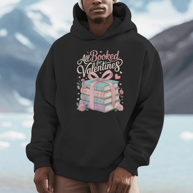 All Booked For Valentines Stacked Books Unisex Hoodie