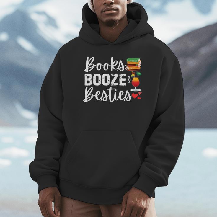 Books Booze And Besties Book Lover Bestie Squad Twinning Unisex Hoodie Books Booze And Besties Book Lover Bestie Squad Twinning Unisex Hoodie