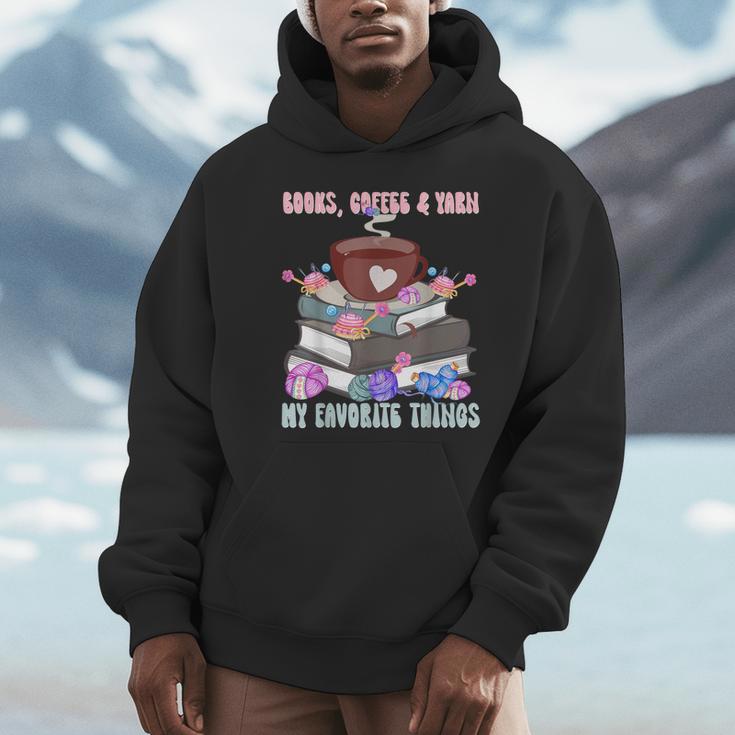 Books Coffee Yarn Lover My Favorite Things Unisex Hoodie