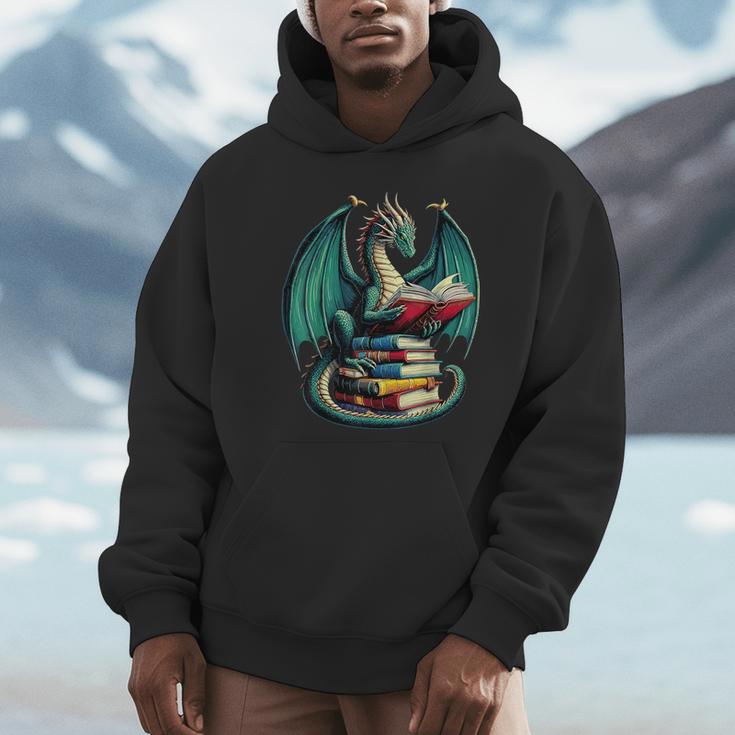 Books Dragon Reading Book Lover Unisex Hoodie Books Dragon Reading Book Lover Unisex Hoodie
