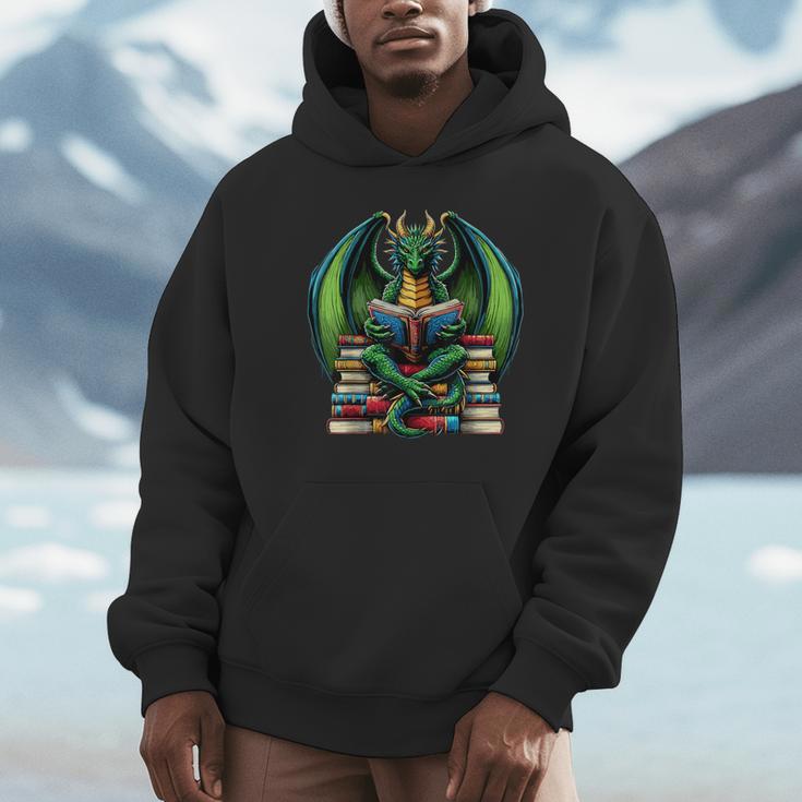 Books Dragon Reading Book Unisex Hoodie