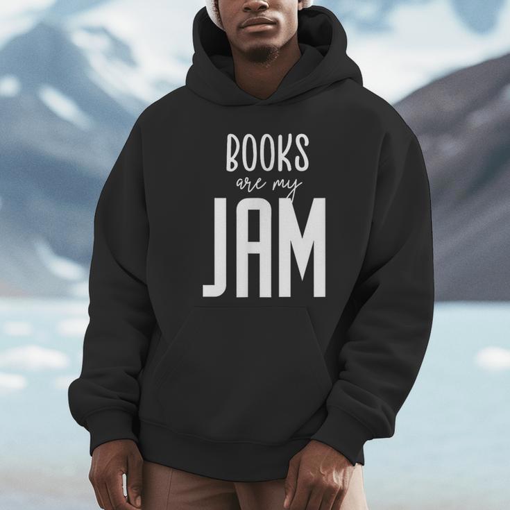 Books Are My Jam Graphic For Introverts Unisex Hoodie Books Are My Jam Graphic For Introverts Unisex Hoodie