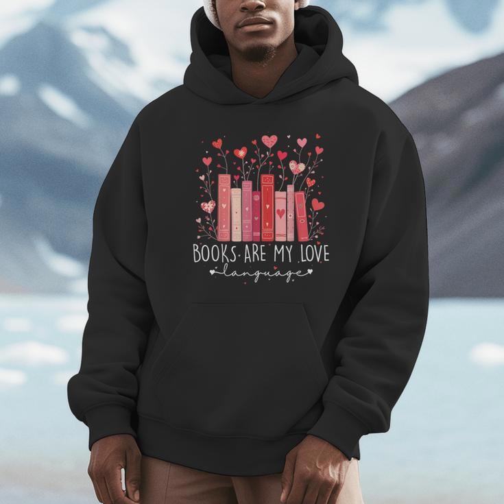 Books Are My Love Language Valentine Reads Bookish Club Unisex Hoodie Books Are My Love Language Valentine Reads Bookish Club Unisex Hoodie