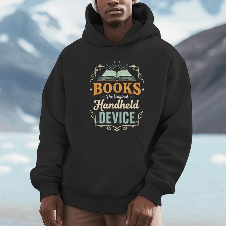 Books The Original Handheld Device Unisex Hoodie Books The Original Handheld Device Unisex Hoodie