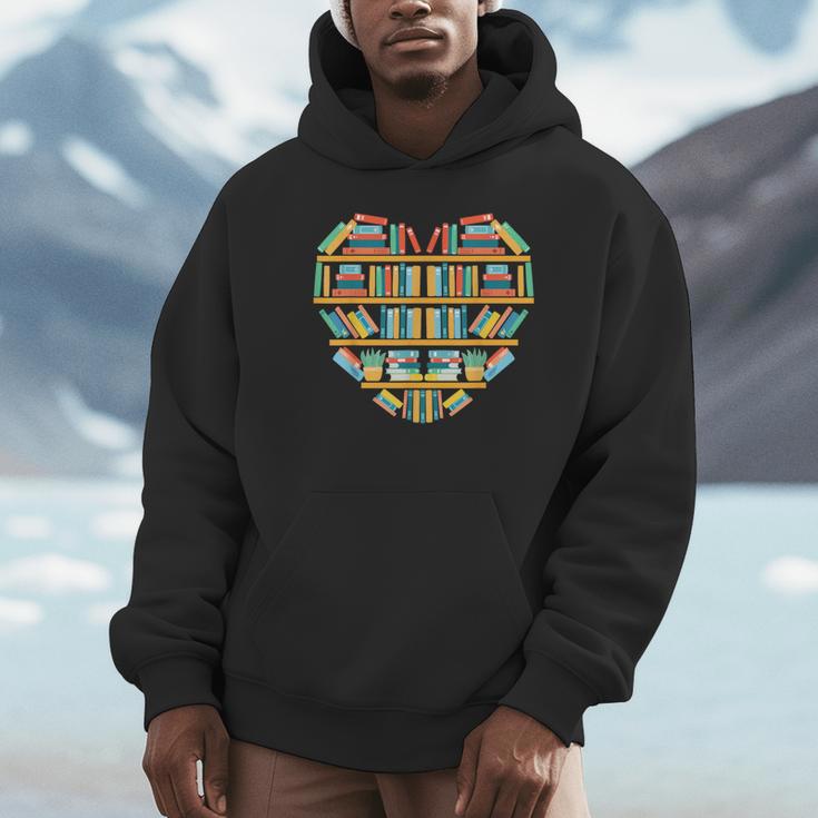 Bookshelf Heart Unisex Hoodie