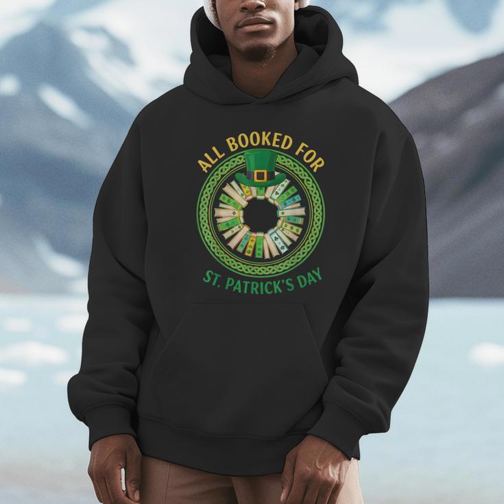 Bookworm Irish All Booked For St Patrick's Day Book Lover Unisex Hoodie