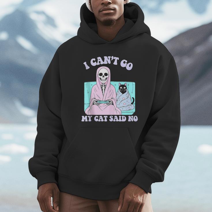 I Can't Go My Cat Said No Introvert Anxiety Cat Lover Unisex Hoodie I Can't Go My Cat Said No Introvert Anxiety Cat Lover Unisex Hoodie