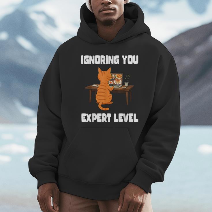 Cat Ignoring You Expert Level Orange Tabby Introvert Unisex Hoodie Cat Ignoring You Expert Level Orange Tabby Introvert Unisex Hoodie