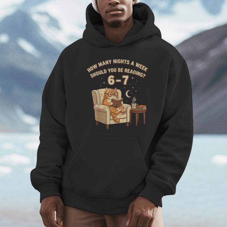 Cat Reading 6-7 Meme English Teacher Book Lover Humor Unisex Hoodie Cat Reading 6-7 Meme English Teacher Book Lover Humor Unisex Hoodie