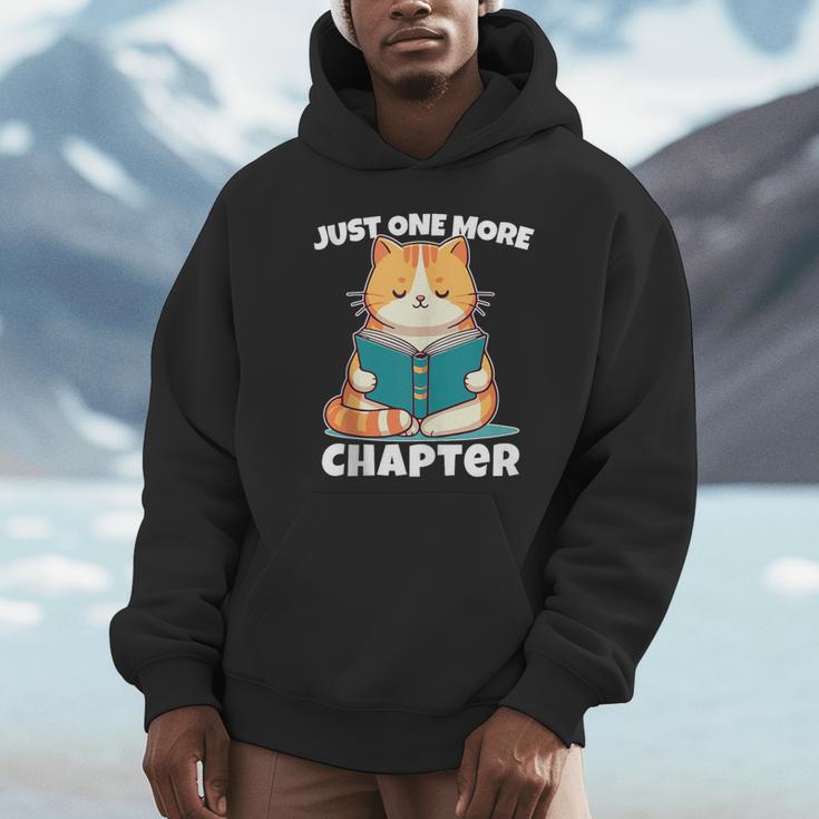 Cat Reading Books Bookworm Read One More Chapter Unisex Hoodie Cat Reading Books Bookworm Read One More Chapter Unisex Hoodie