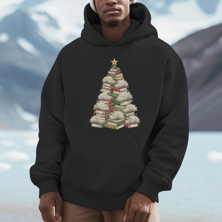 Christmas Book Tree Teacher Book Lover Xmas Librarian Unisex Hoodie Christmas Book Tree Teacher Book Lover Xmas Librarian Unisex Hoodie
