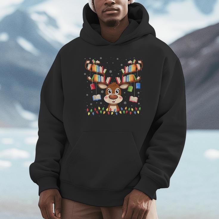 Christmas Librarian Reindeer Matching Family Book Lover Xmas Unisex Hoodie Christmas Librarian Reindeer Matching Family Book Lover Xmas Unisex Hoodie