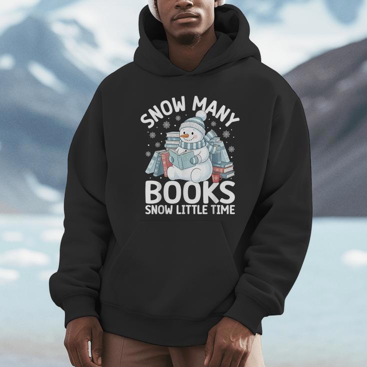 Christmas Reading Snowman So Many Books Men Women Kids Unisex Hoodie