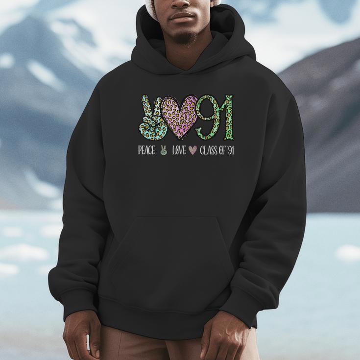 Class Of 1991 Shirt Leopard Senior Graduation Class Reunion Unisex Hoodie