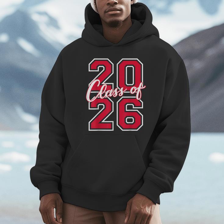 Class Of 2026 Graduation Red With Varsity Letters Unisex Hoodie
